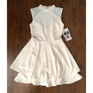 Fitted Top Cream White Flare Dress